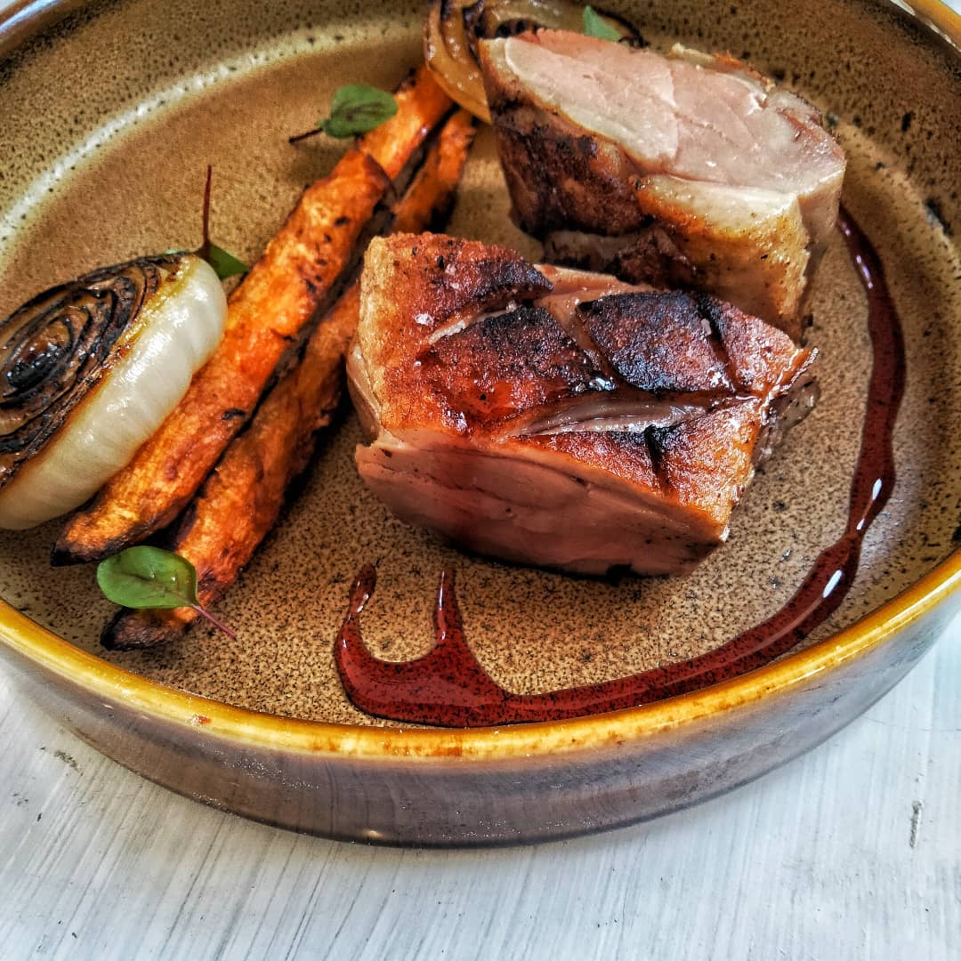 Private chef plate with fresh ingredients